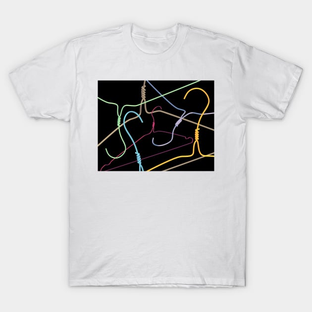 No Wire Hangers (Colorful) T-Shirt by TJWDraws